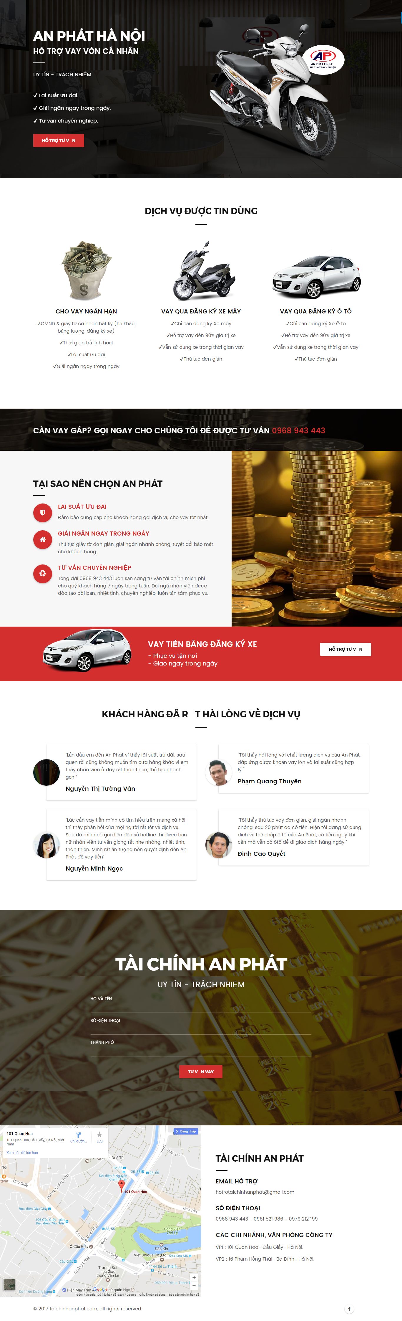 Thiết kế Web tài chính cho vay taichinhanphat.com